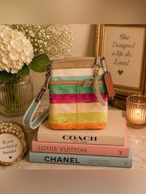 Coach Colorful Stripe Crossbody Bag